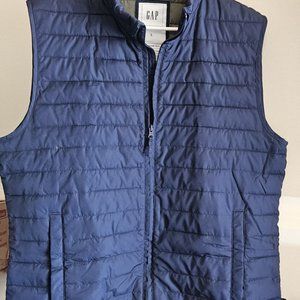 Gap mens blue vest, previously used.